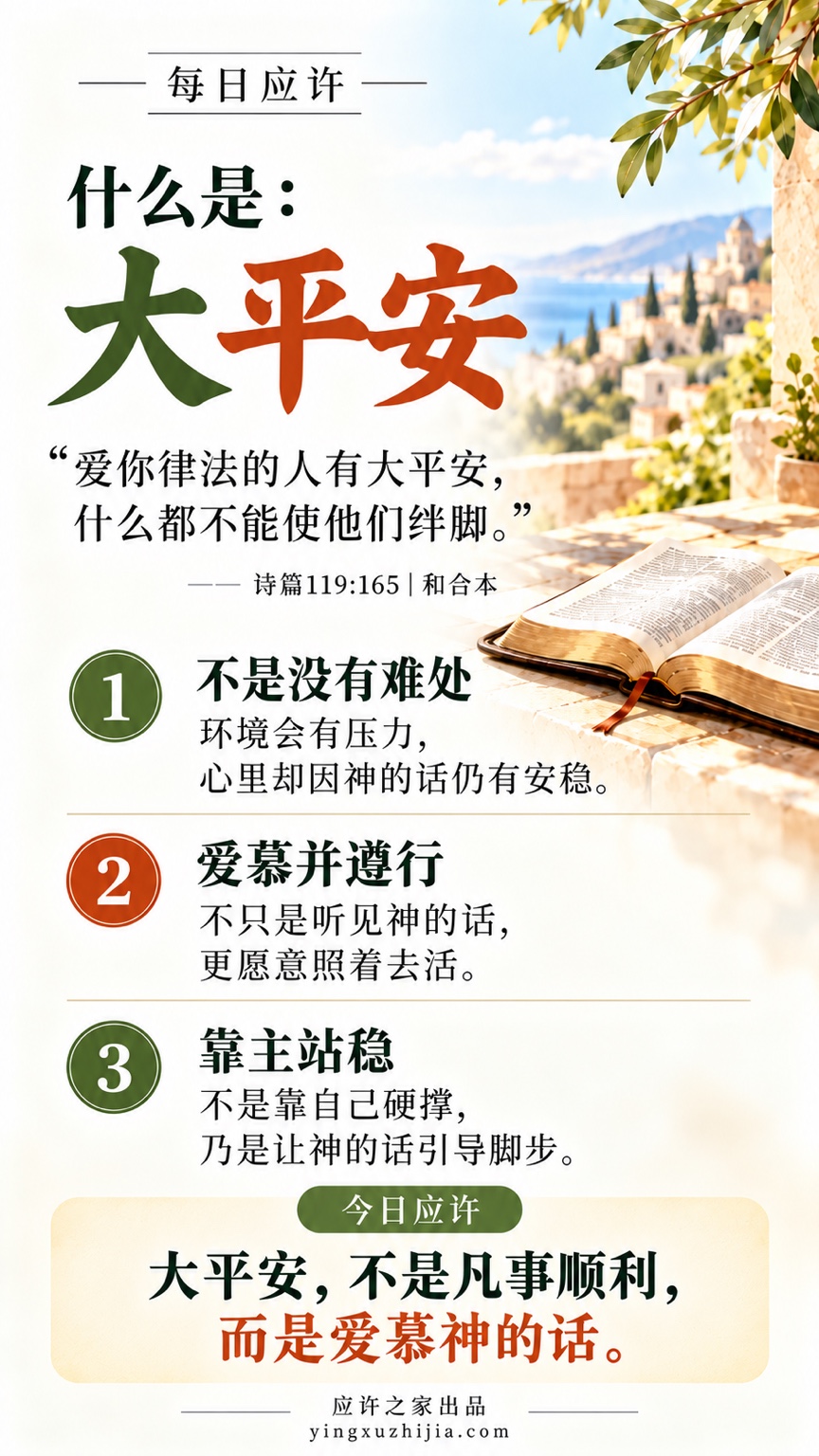 每日应许：什么是大平安